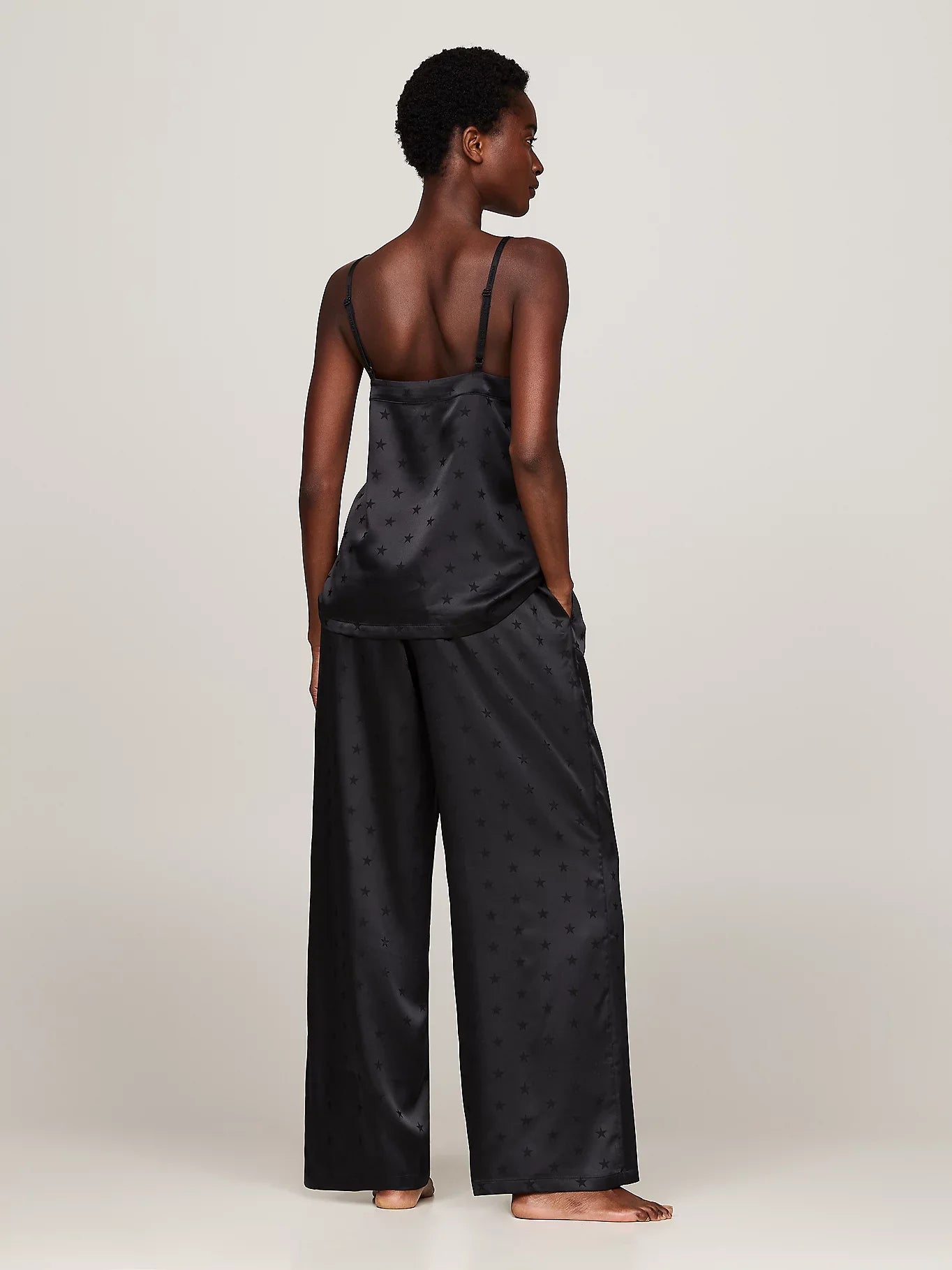 Tommy Hilfiger ESS HOLIDAY Womens Cami & Long Pants Black