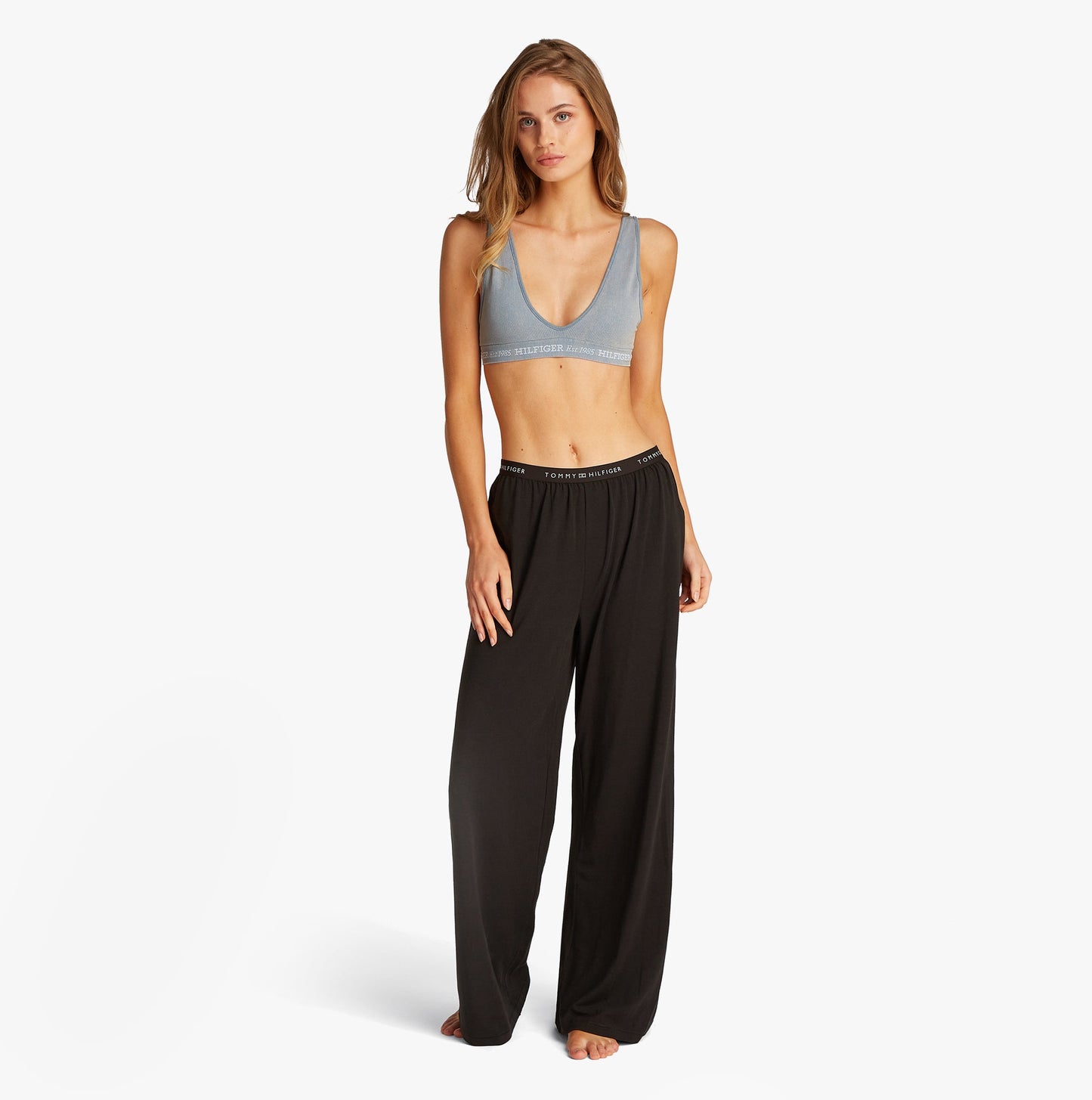 Tommy Hilfiger LOGO Womens Bralette Brisk Blue