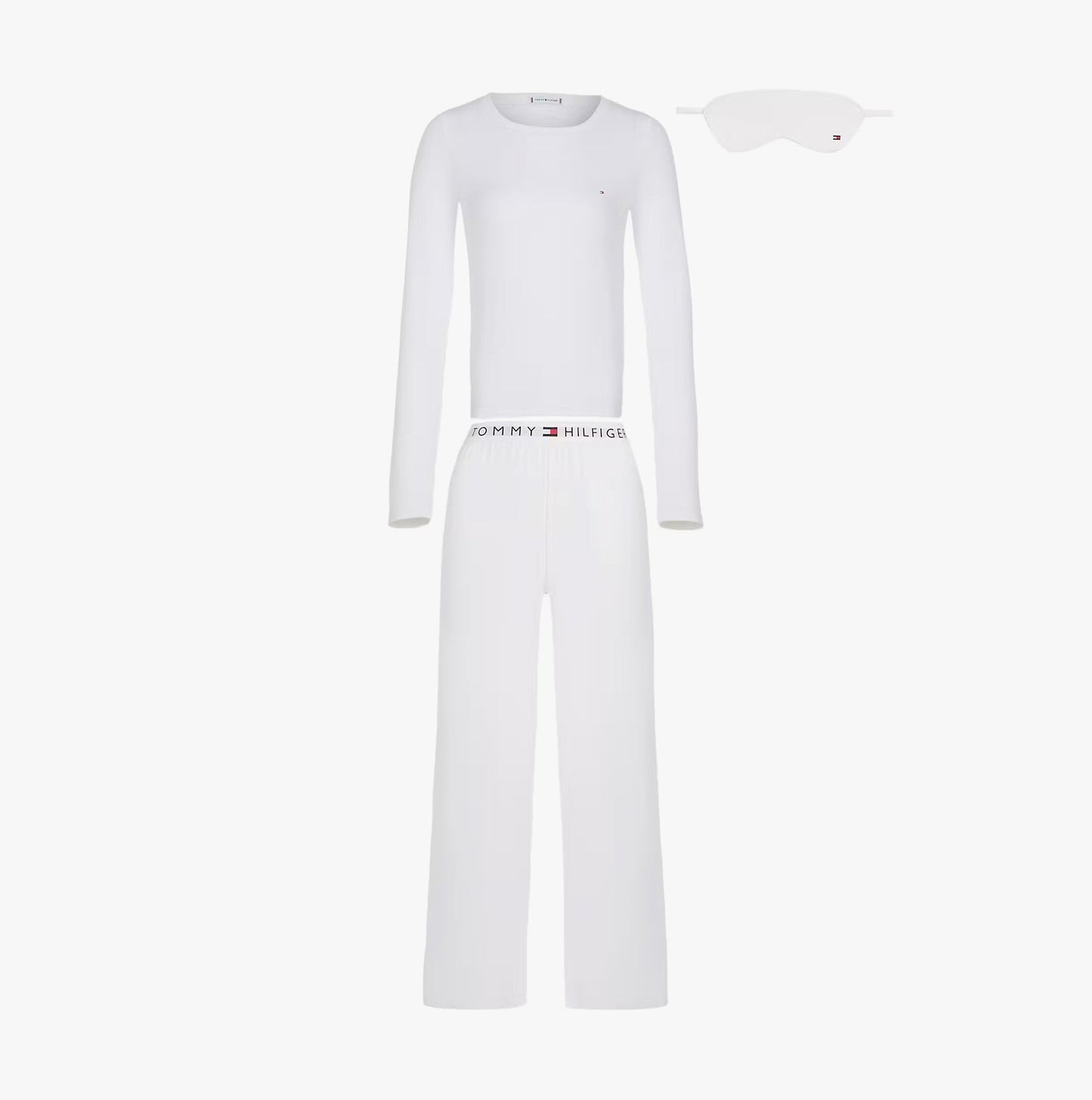 Tommy Hilfiger GIFT LS TEE PANTS SE Womens Pyjama Set Ecru