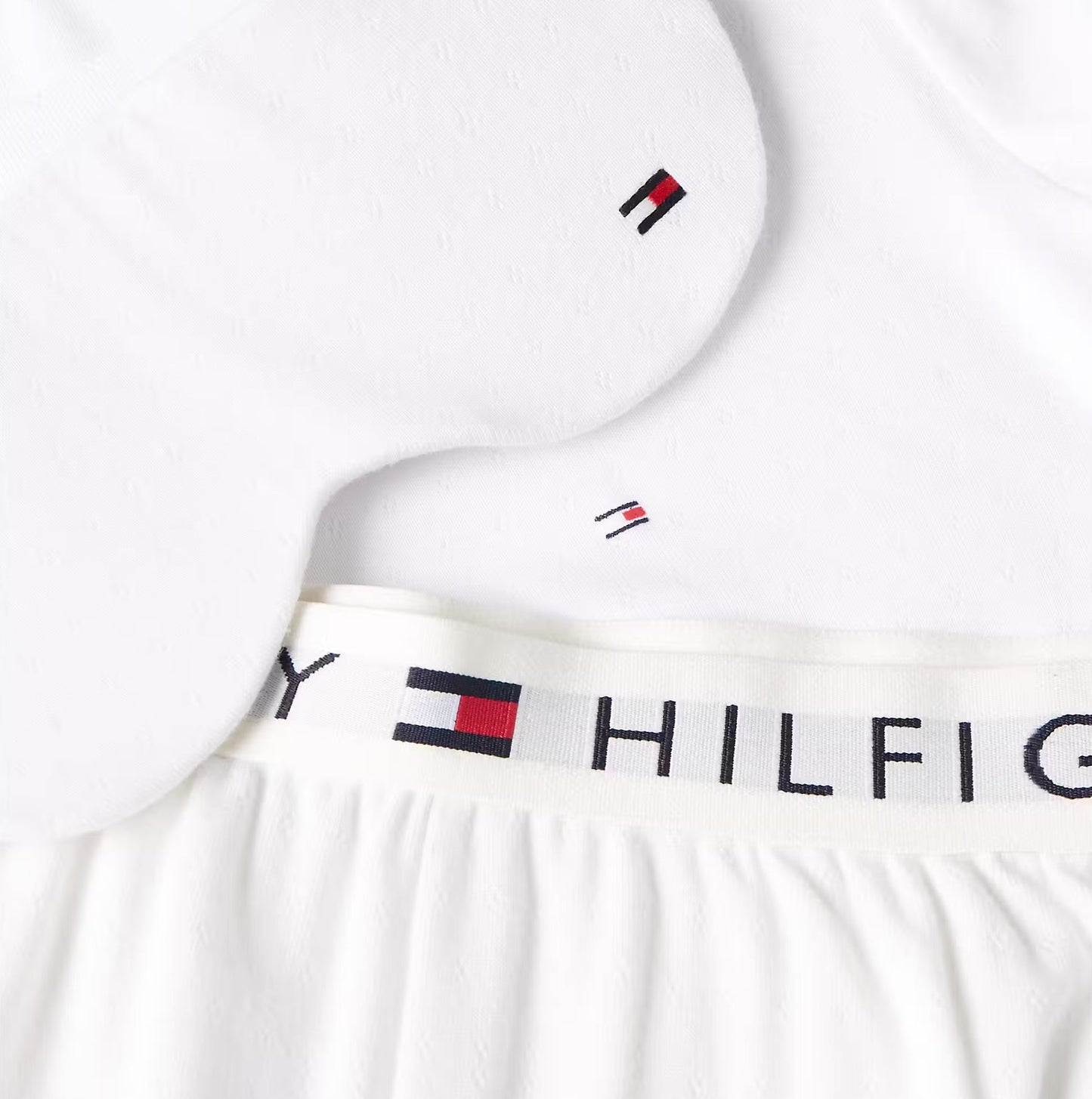 Tommy Hilfiger GIFT LS TEE PANTS SE Womens Pyjama Set Ecru