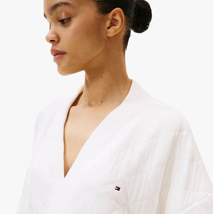 Tommy Hilfiger GIFT QUILTED ROBE Womens Bathrobes Ivory