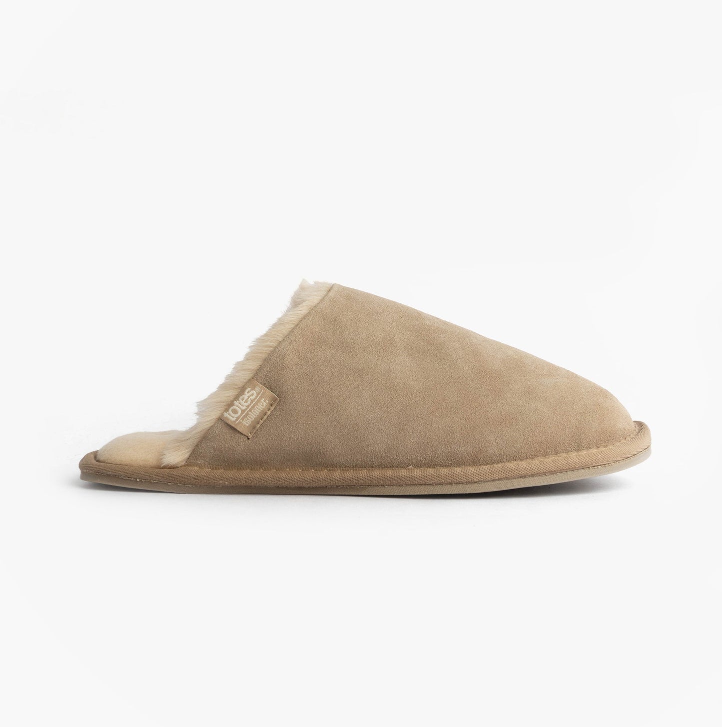 Totes Isotoner REAL SUEDE MULE Womens Slippers Sand
