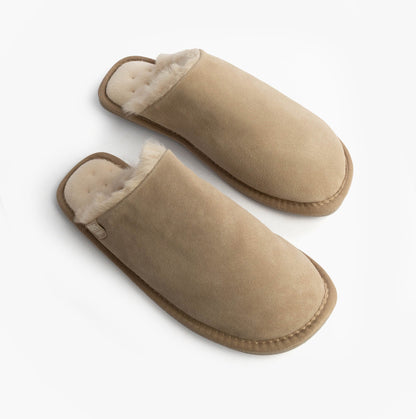 Totes Isotoner REAL SUEDE MULE Womens Slippers Sand