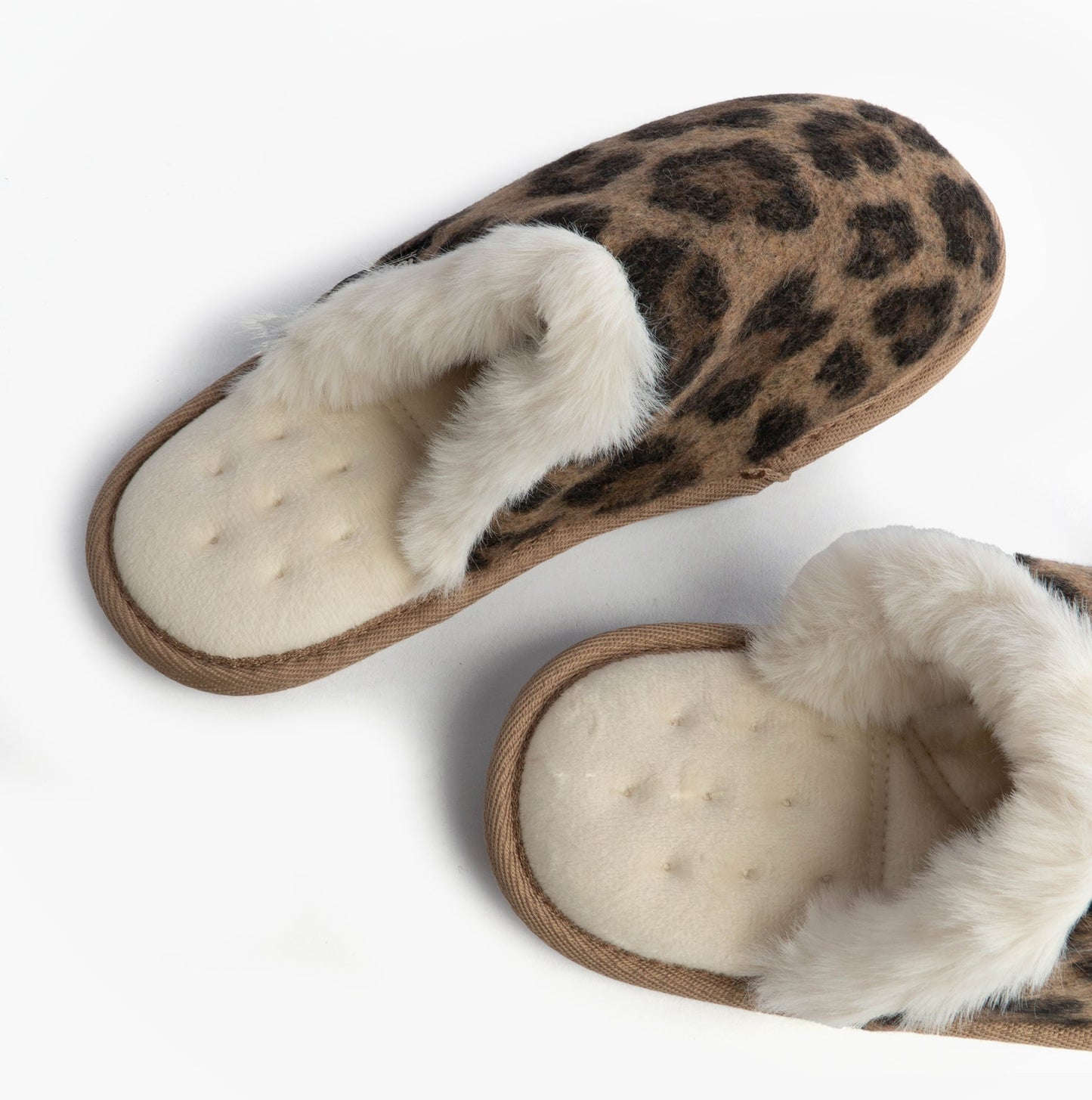 Totes Isotoner ANIMAL FUR Womens Mule Slippers Animal Print