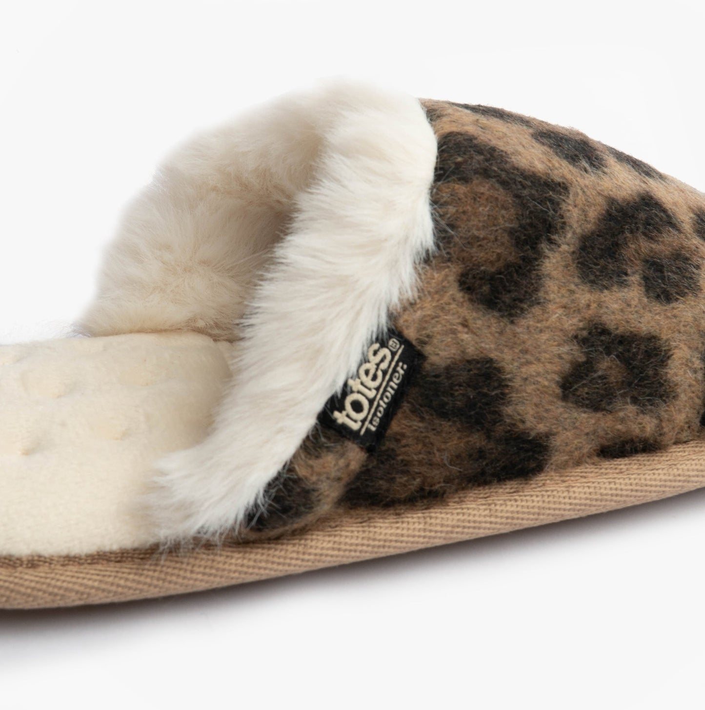 Totes Isotoner ANIMAL FUR Womens Mule Slippers Animal Print
