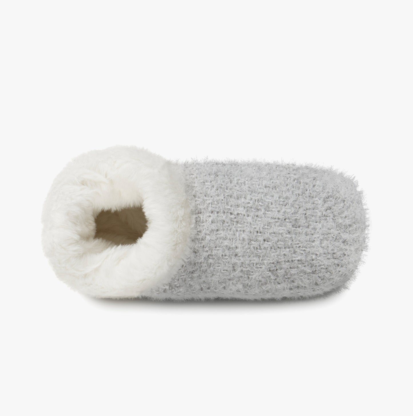 Totes Toasties KNITTED TEXTURED BOOTIES Womens Grey