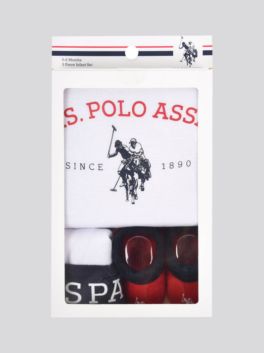 Baby 3 Piece Boxed Gifting Set in Bright White