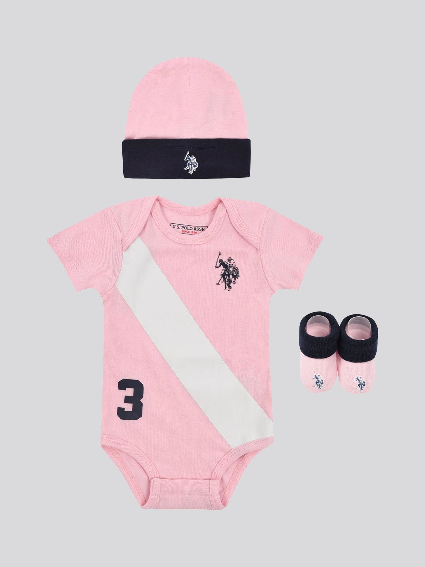 Baby 3 Piece Boxed Baby Gifting Set in Light Pink