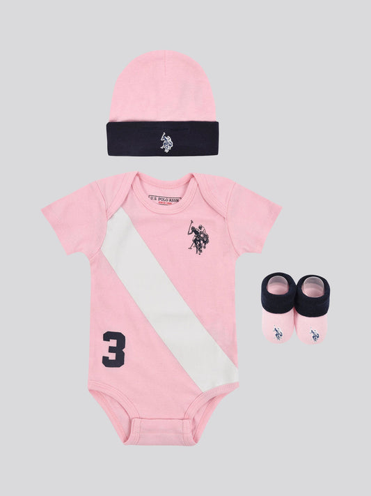 Baby 3 Piece Boxed Baby Gifting Set in Light Pink