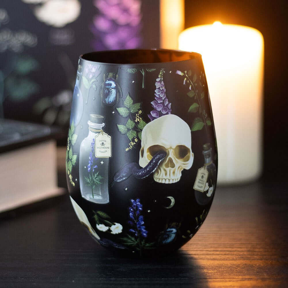 Gothic Gifts Venom & Vines Print Stemless Glass