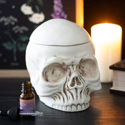 Gothic Gifts Weathered Skull Oil Burner and Wax Warmer