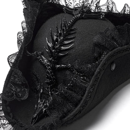 Punk Rave Goth Imprisoned Beast Bone Pirate Hat