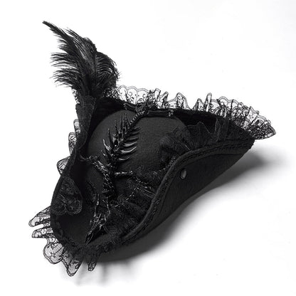 Punk Rave Goth Imprisoned Beast Bone Pirate Hat
