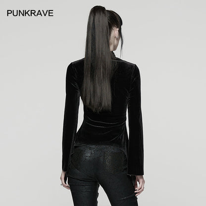 Punk Rave Belladonna Demon’s Hand Velvet T-Shirt in Red