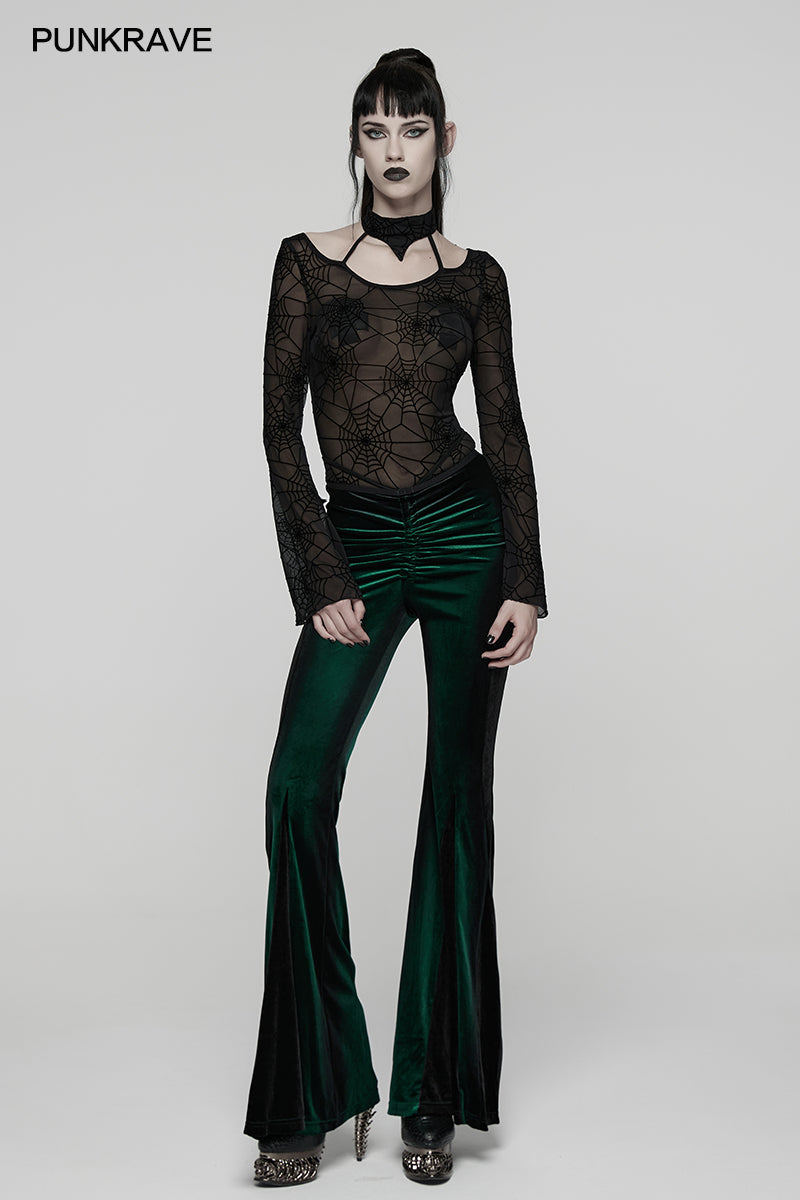 Punk Rave Lilith Gothic Spider Web T-Shirt