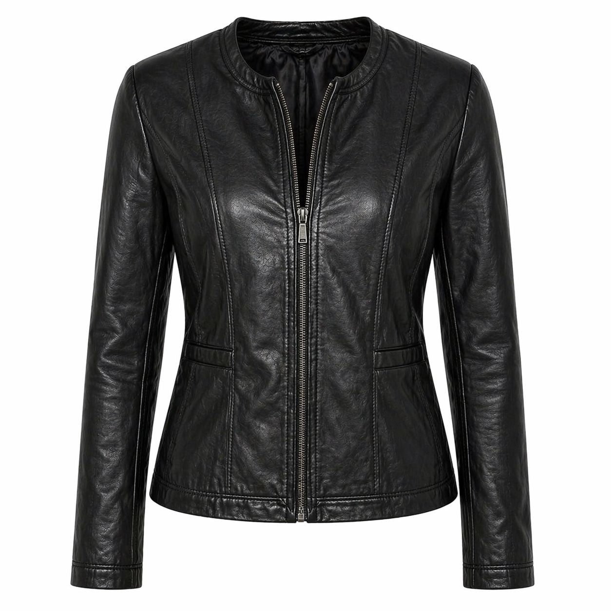 Women Motorcycle Leather Jacket | Black