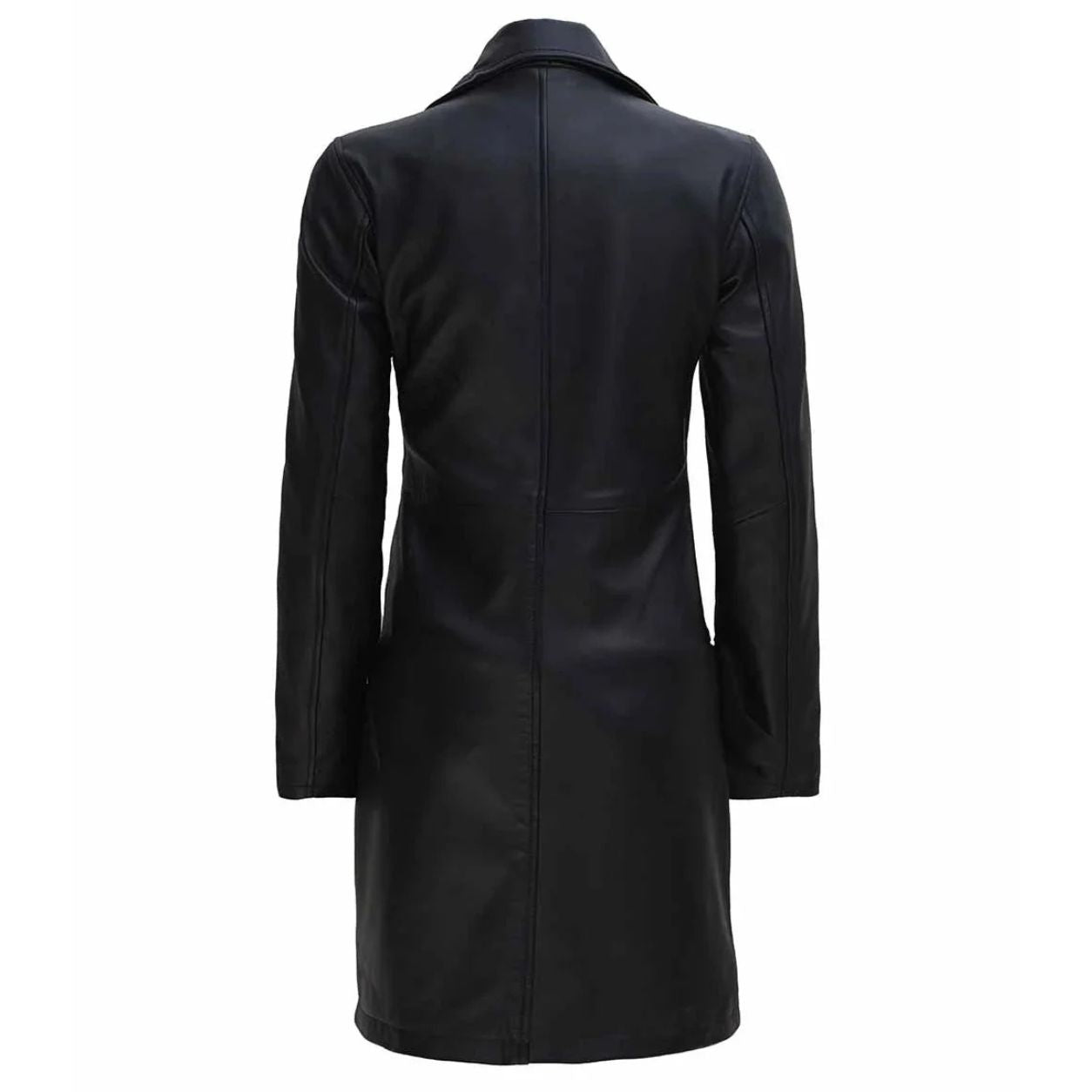 Women's Real Leather Car Coat | Black