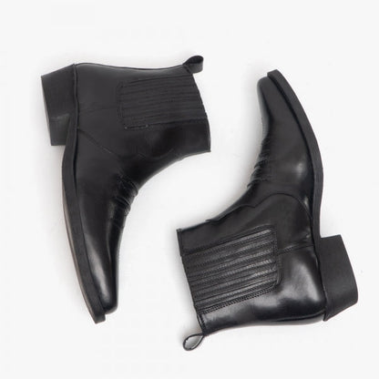 Woodland NEBRASKA Mens Cowboy Boots Black