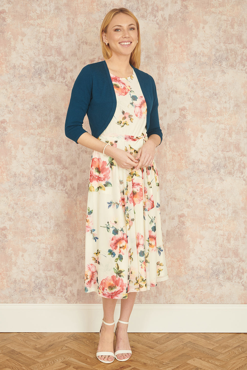 Yumi Teal Knitted Bolero