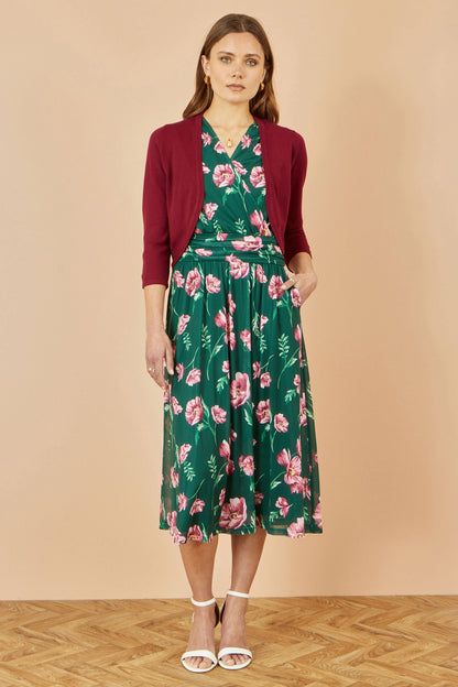 Yumi Burgundy Knitted Bolero