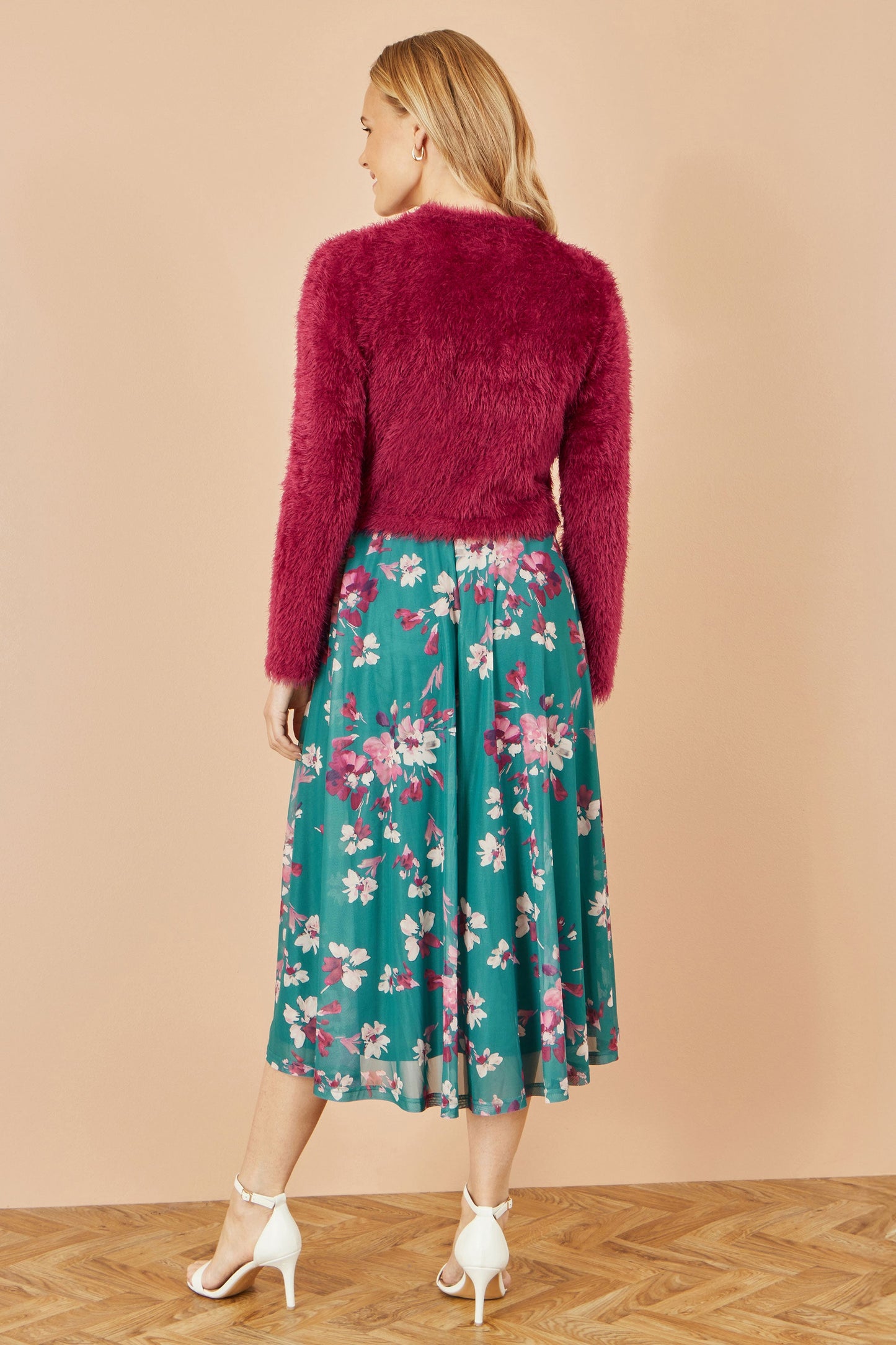 Yumi Burgundy Eyelash Knit Bolero