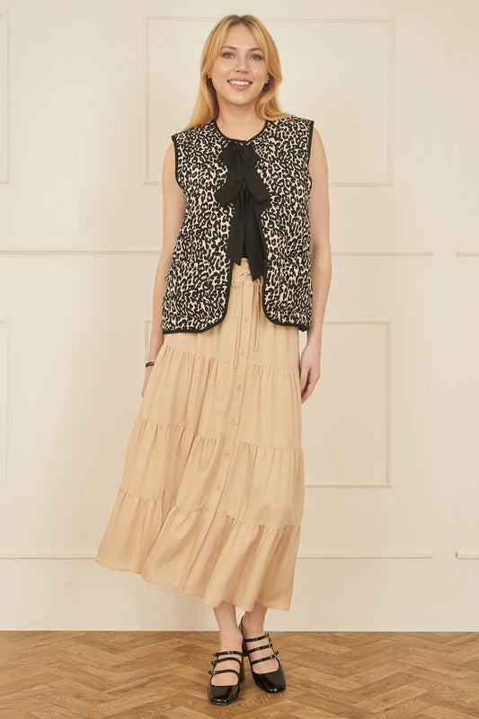 Yumi Stone Midi Boho Skirt