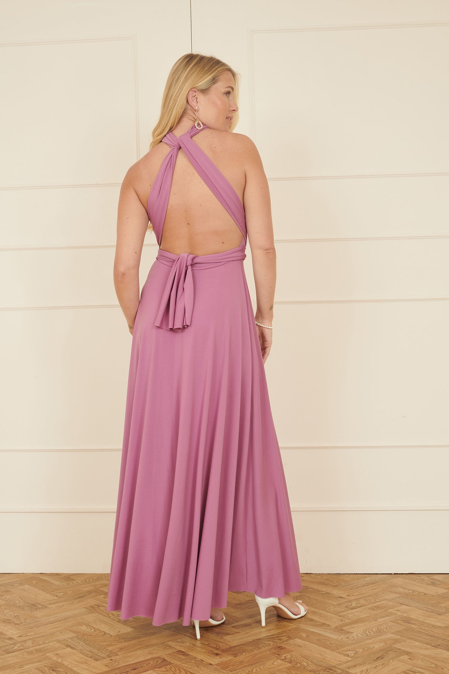 Yumi Pink Jersey Stretch Multiway Midi Dress