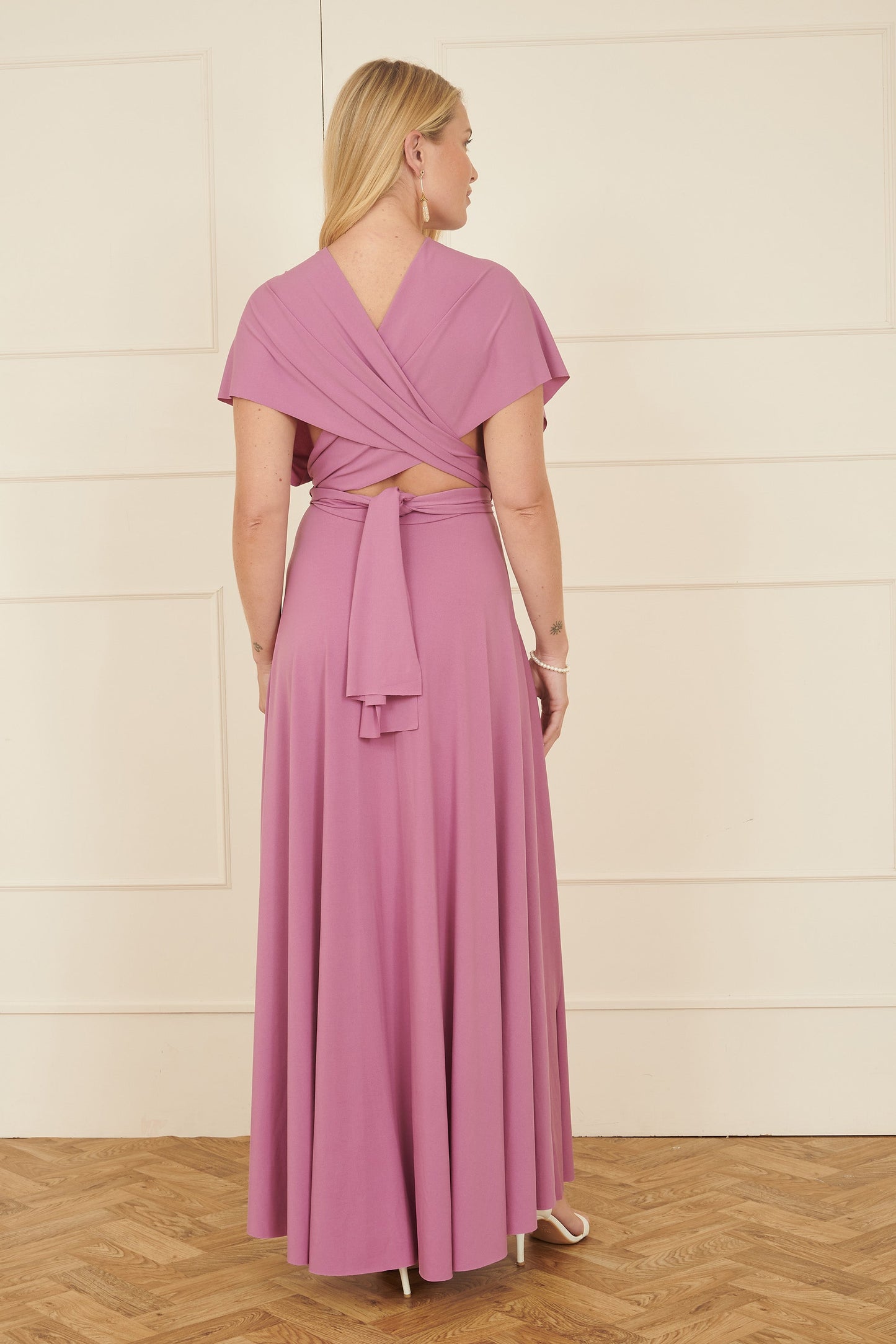 Yumi Pink Jersey Stretch Multiway Midi Dress