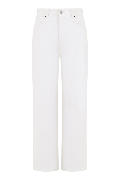 Yumi White Wide Leg High Waist Jeans