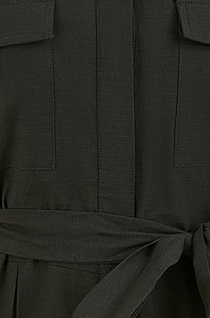 Yumi Black Utility Relaxed Fit Jumpsuit