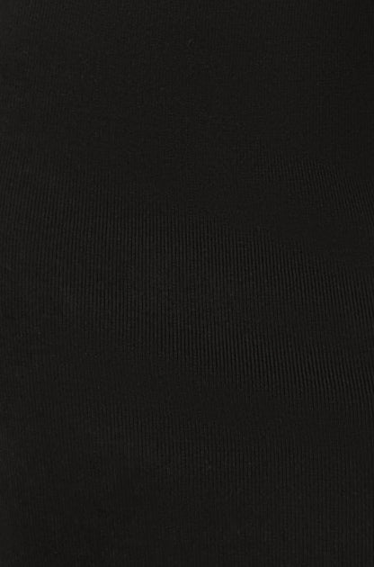 Yumi Black Knitted Fitted Dress With Sequin Sleeves