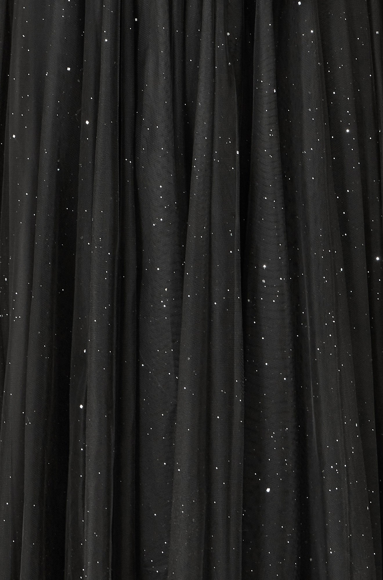 Yumi Black Sparkle Mesh Tulle Skirt With Satin Bow