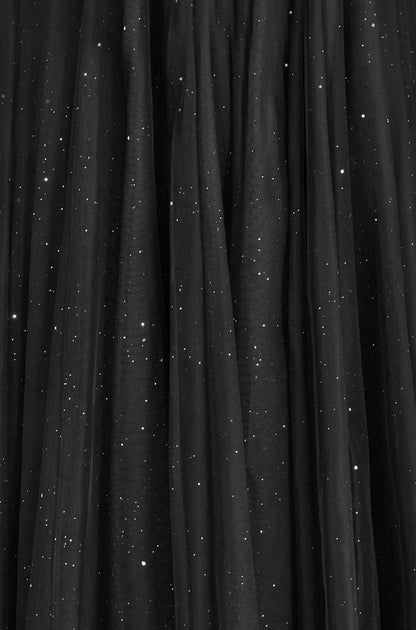 Yumi Black Sparkle Mesh Tulle Skirt
