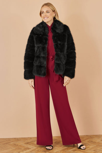 Yumi Black Luxe Faur Fur Coat