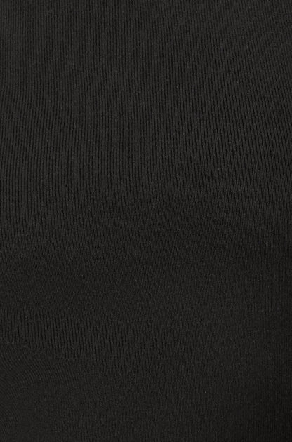 Yumi Black Knitted Ruched Midi Dress