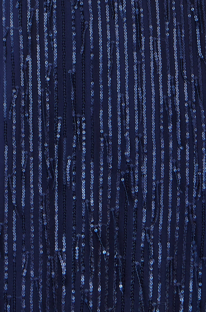 Yumi Navy Dripping Sequin Tunic Dress