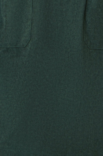 Yumi Green Cord Tunic With Ruched Sleeve