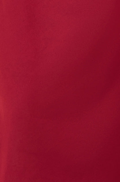 Yumi Burgundy Buckle Detail Ruched Dress