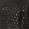 Yumi Black Sequin Tunic Dress with Chevron Pattern & Keyhole Neckline