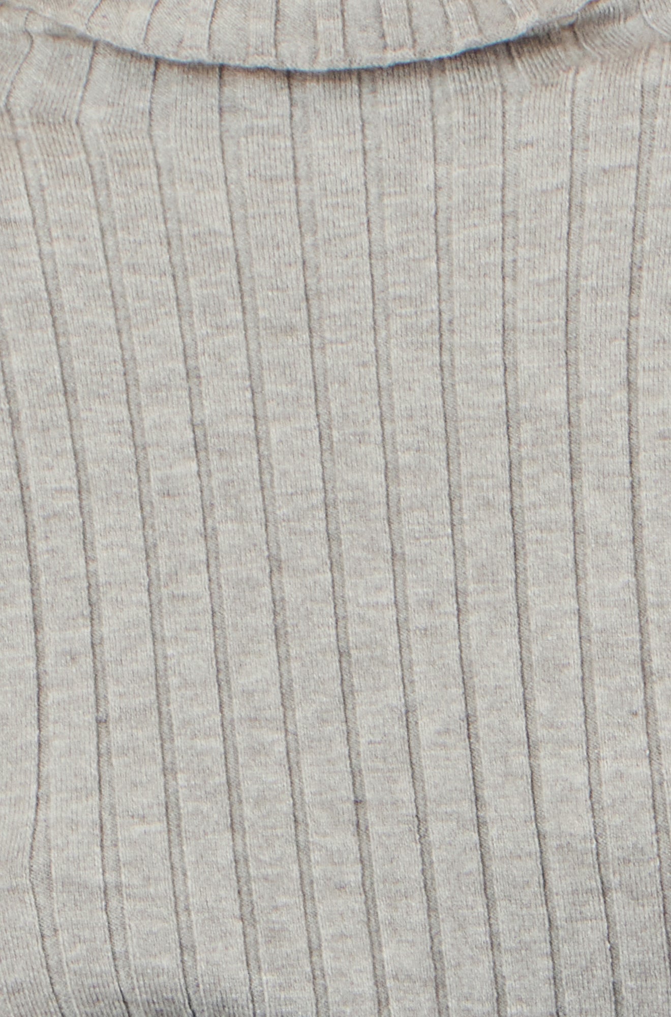 Yumi Grey Ribbed Knit Roll Neck Jumper
