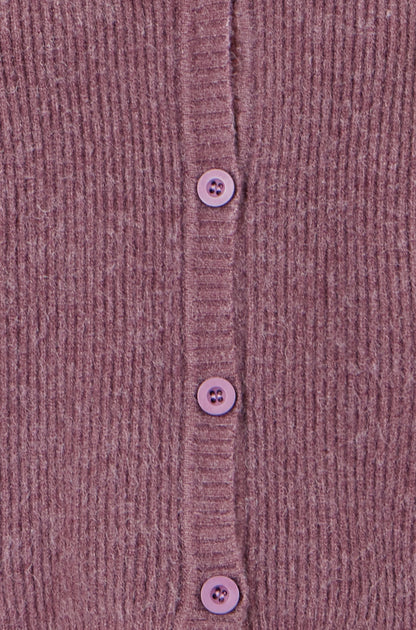 Yumi Purple Marl Knit Cardigan
