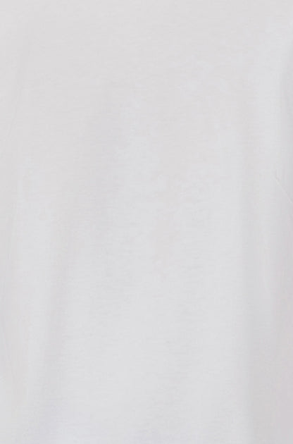 Yumi White Stretch Cotton Jersey Long Sleeve Top
