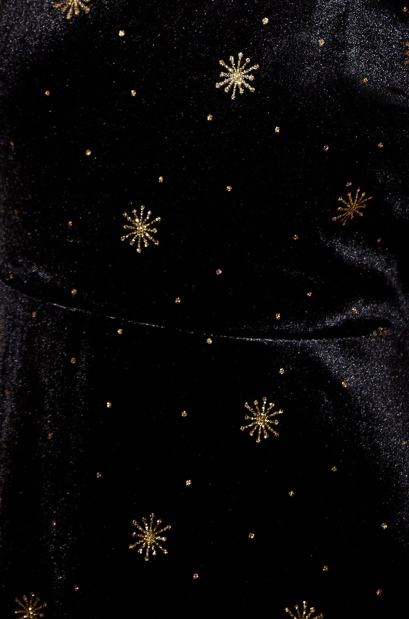 Yumi Black Velvet Midi Dress With Starburst Foil Print