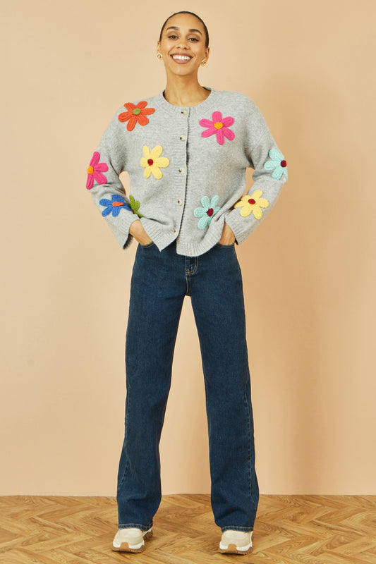 Yumi Blue Dark Wash Stretch Wide Leg Jeans