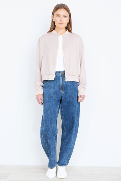 Yumi Stone Relaxed Lightweight Bomber Jacket