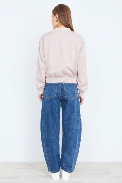 Yumi Stone Relaxed Lightweight Bomber Jacket