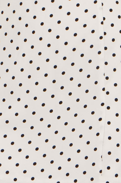 Yumi White Spot Print Wrap Tea Dress