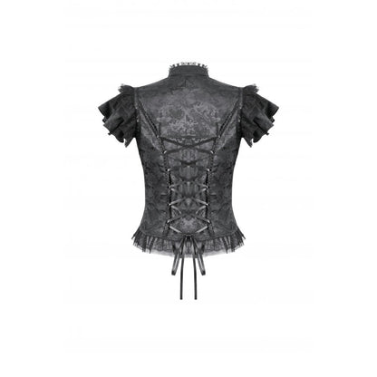 Dark in Love Seraphine Lace Off-Shoulder Goth Bodysuit