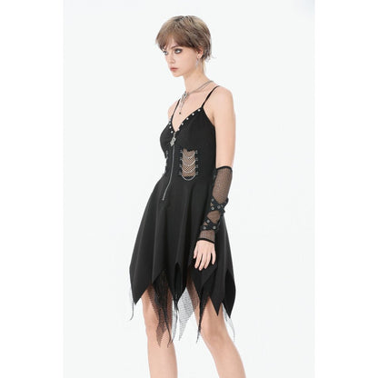 Dark in Love Punk Sleeveless Dress with Chains
