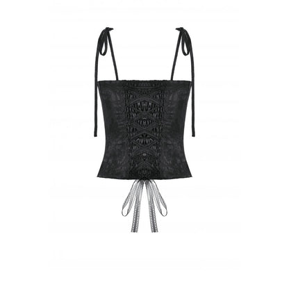 Dark in Love Selene Ruffled Floral Jacquard Corset Top